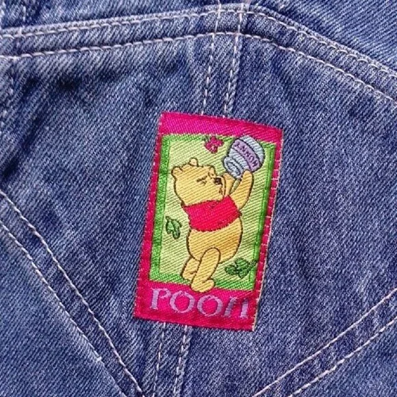 Vintage 90s WINNIE THE POOH Embroidered Disney Denim Overall JERRY LEIGH - Picture 5 of 12